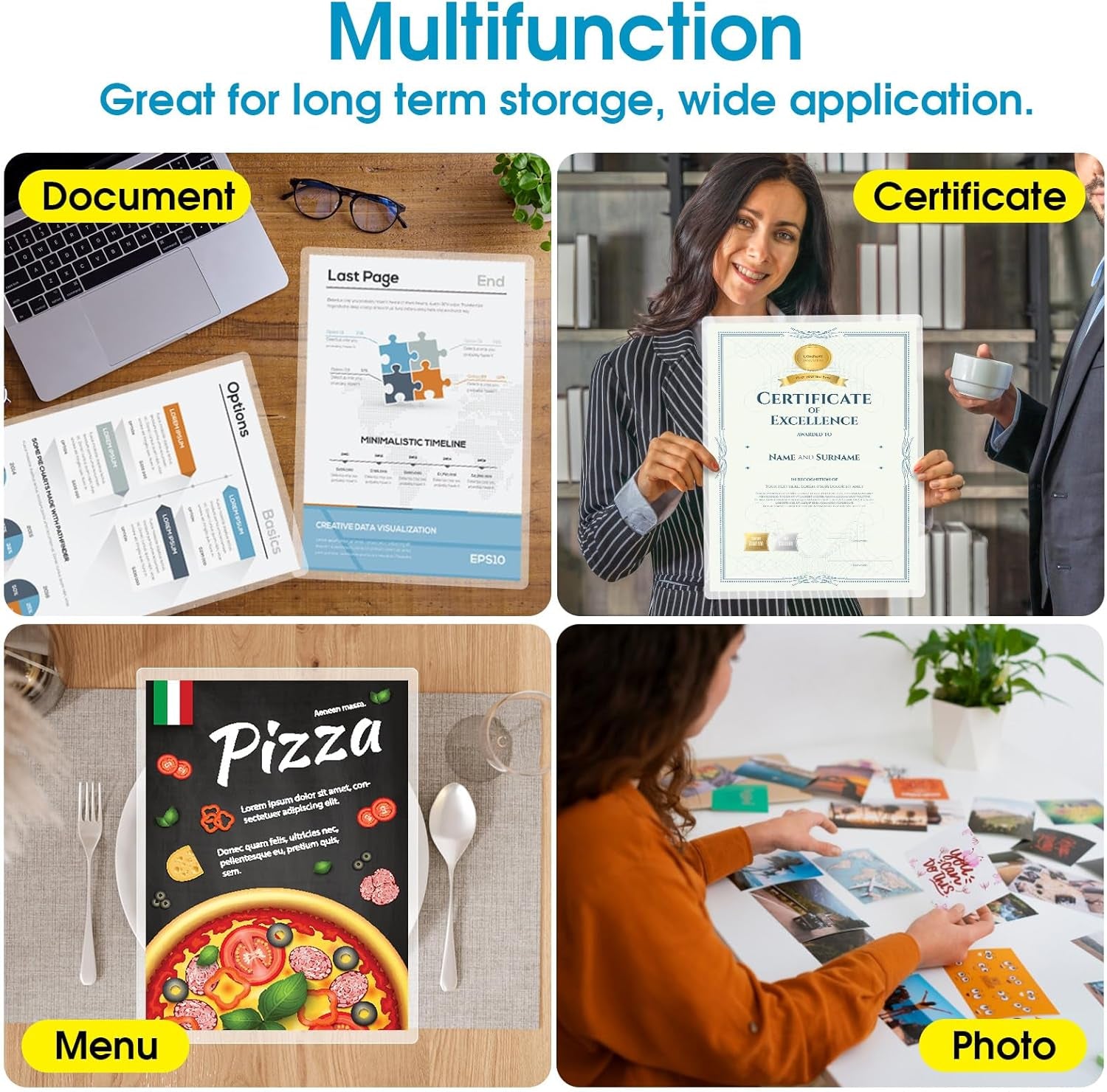 5 Mil Thermal Laminating Sheets, 11 x 17 Inches, 25-Pack Clear Lamination Pouches for Office, School, and Home Use