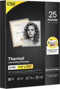 5 Mil Thermal Laminating Sheets, 11 x 17 Inches, 25-Pack Clear Lamination Pouches for Office, School, and Home Use