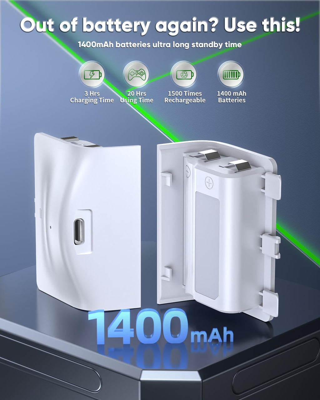 Charger Stand with Cooling Fan for Xbox Series S Console and Controller - Dual Cooling System Charging Dock with 2 Rechargeable Batteries, Earphone Mounts, and Brackets for Enhanced Protection